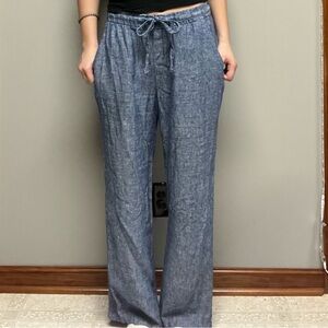 Old Navy Blue Textured Pants